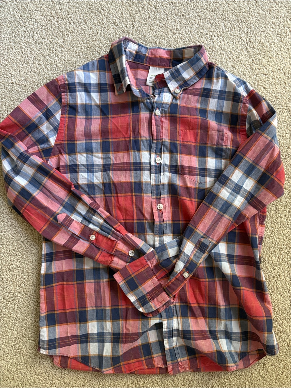 Crewcuts Classic Red Plaid Button-Down Shirt for Boys